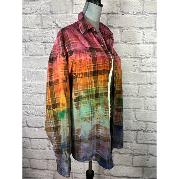 Reworked/upcycled flannel shirt - Picture 2 of 8